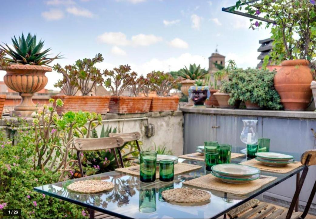 Luxury Art Apartment In Trastevere With Terrace Rom Exterior foto