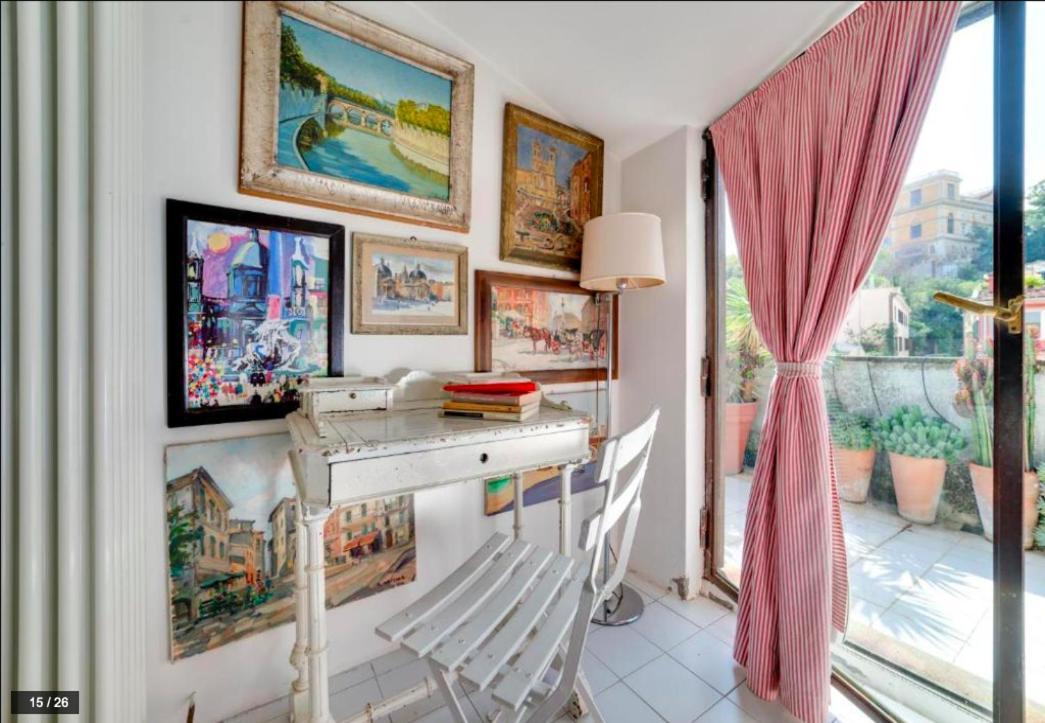 Luxury Art Apartment In Trastevere With Terrace Rom Exterior foto